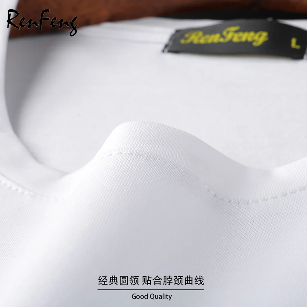 New Mens T-Shirts Fashion Summer O-Neck Slim Fit Short Sleeve T Shirt Men double-Mercerized Cotton Brand-Clothing Casual Men Shirt (23)