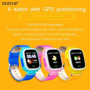 DOITOP GPS WIFI Phone Positioning Kids Children Safe Anti Lost Monitor Smart Watch SOS Call Location Tracker Touch Screen Watch