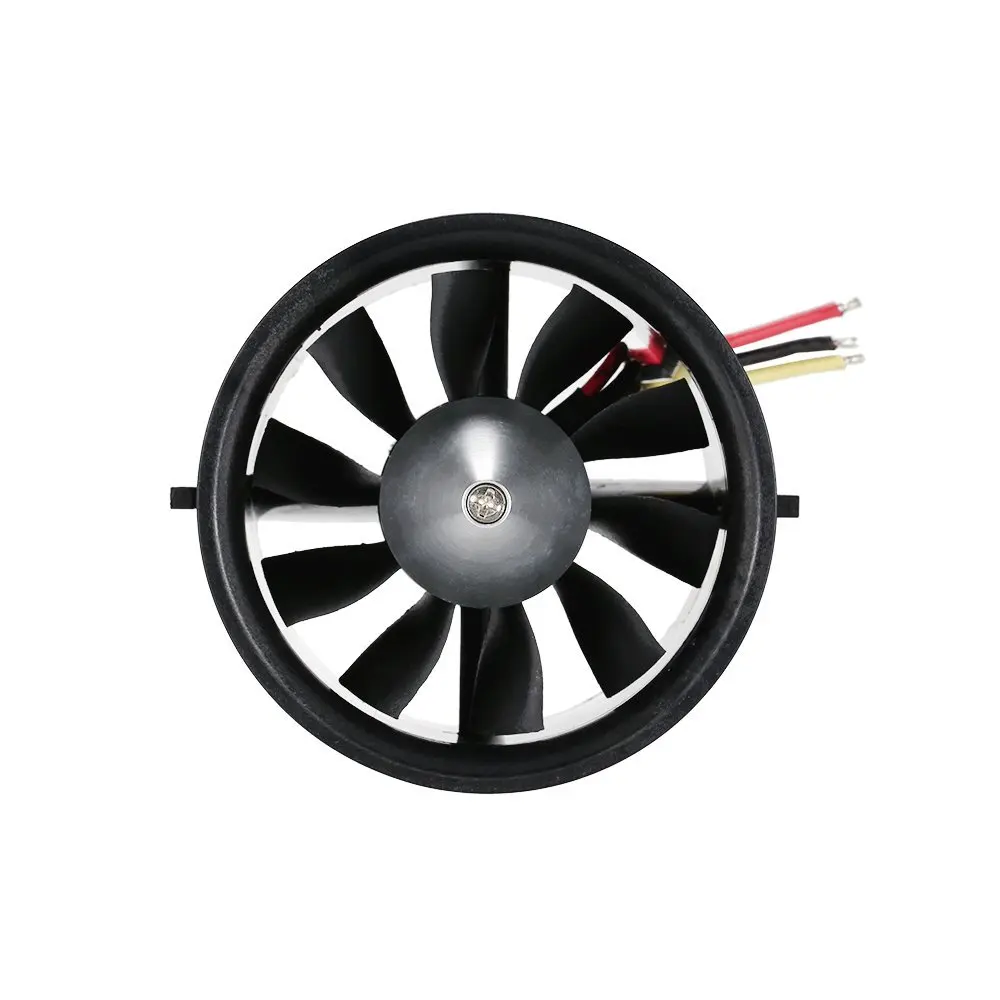 70mm EDF Set 2827 2600KV Motor with 10 Blades Ducted Fan for RC Airplane