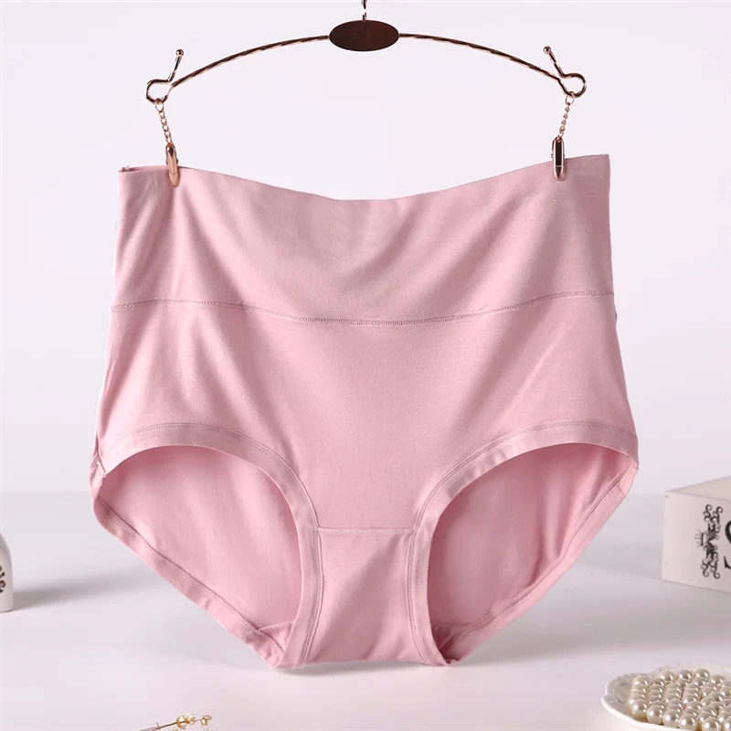 High Waist Briefs Women Cotton Solid Plus Size Womens Underwear Panties Breathable Female Sexy Panty Soft Underpants for Women (14)