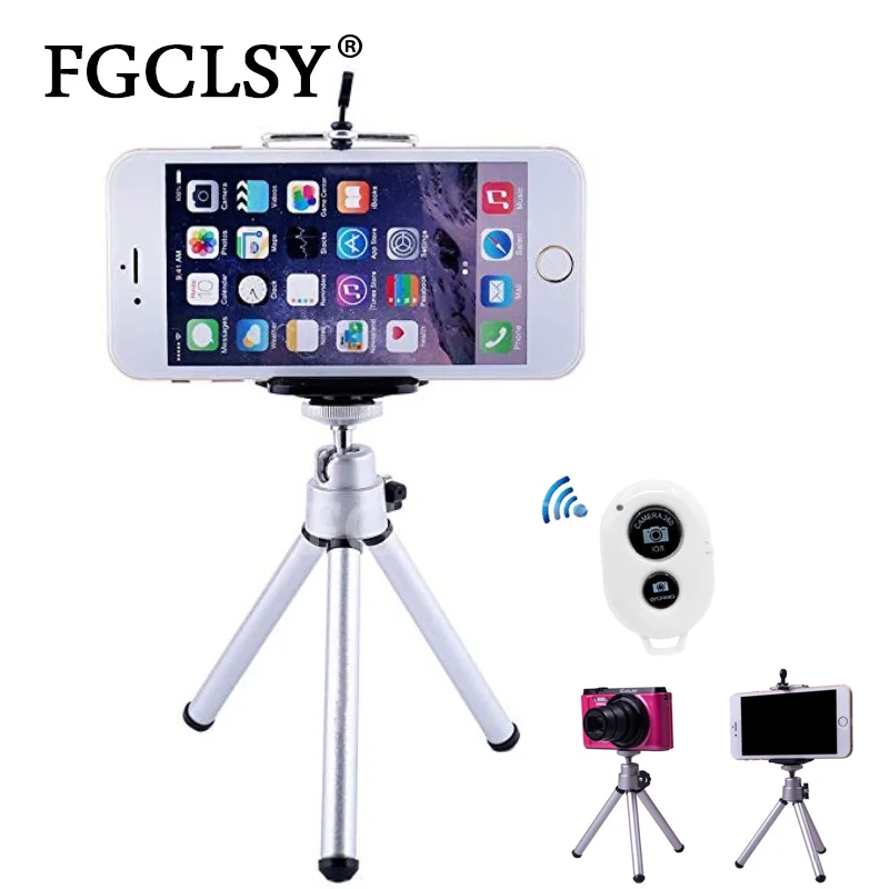 

FGCLSY Can stretched Mini Tripod With Bluetooth Remote Shutter For iPhone mini Camera Tripod Phone Holder clip stand