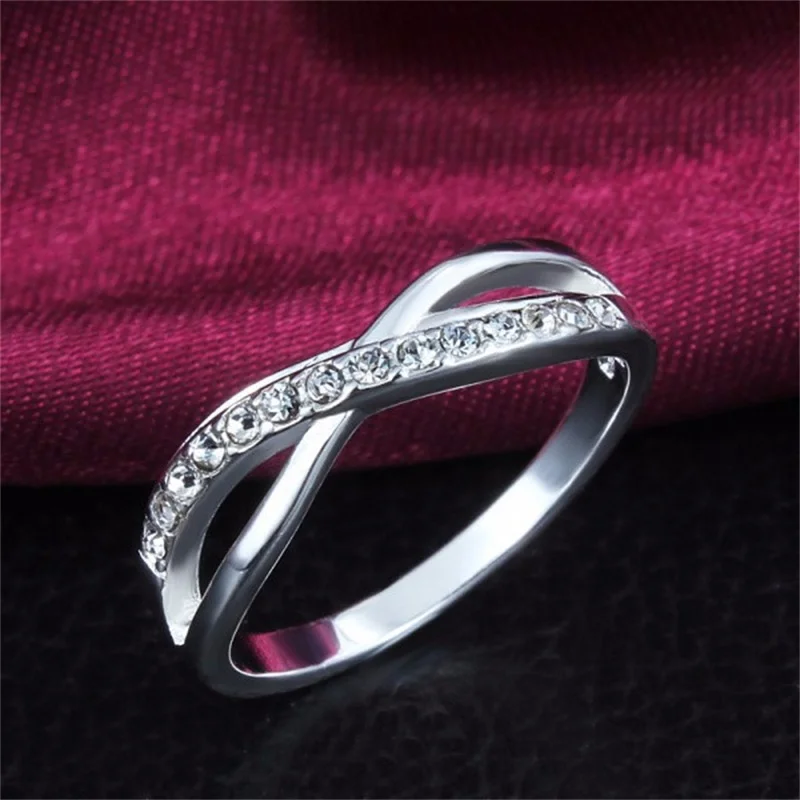 YHAMNI Серебро 925 пробы Модные украшения с клеймо S925 CZ Diamant обручальные кольца для Для женщин YR060