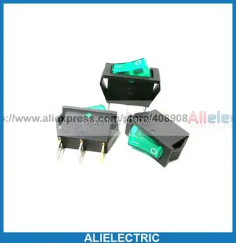 

30 PCS x GREEN LED illuminated ON-OFF SPST ROCKER SWITCH,G13C