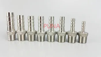 

15mm x 1/2'' BSP Male Thread 304 Stainless Steel Pipe Fitting x Barb Hose Tail Reducer Pagoda Joint Coupling Connector