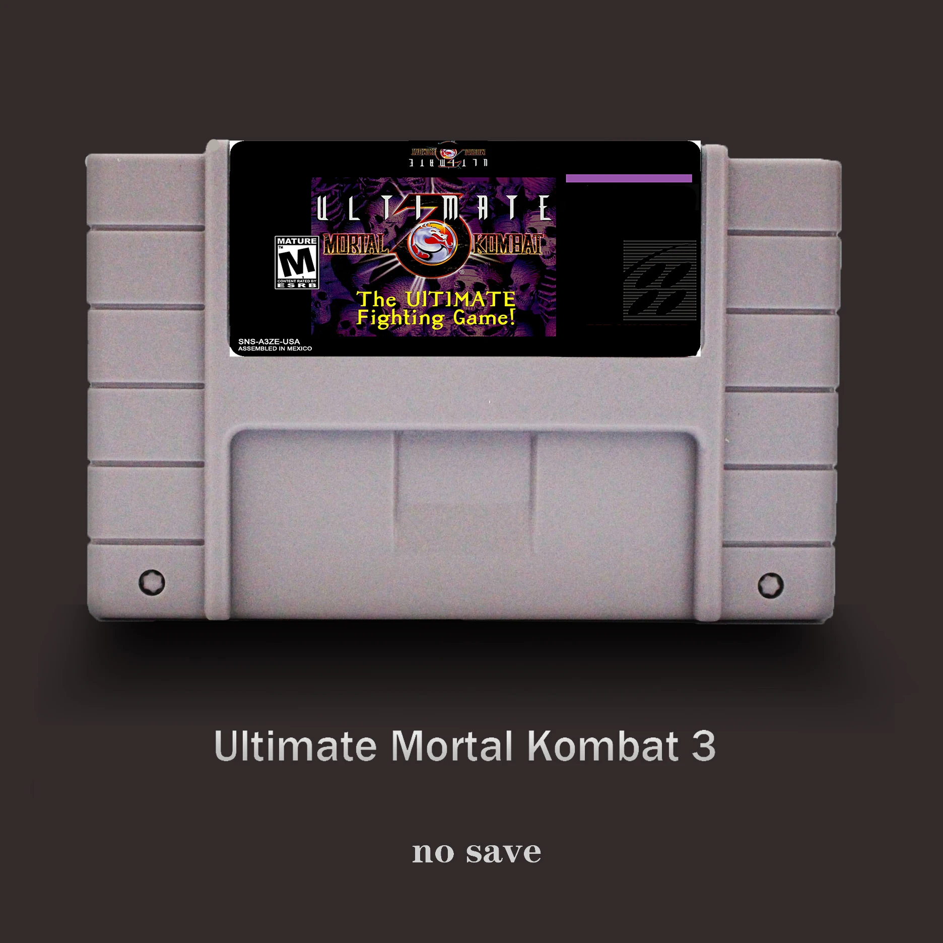 Ultimate mmoral Kombat 3-16 бит для NTSC игровой плеер большая серая игровая Карта