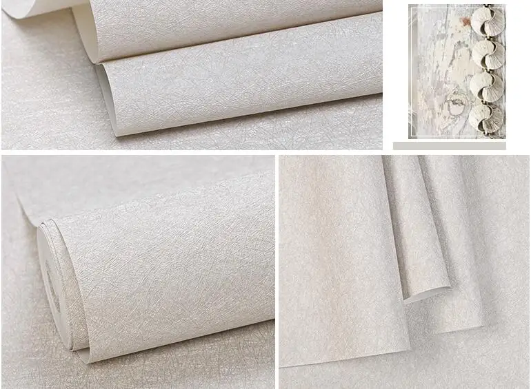 Light linen 0101 Современные минималистичные нетканые шелковые обои, однотонные белые обои в скандинавском стиле, гостиная для одежды в спальне - Цвет: Light linen 0101