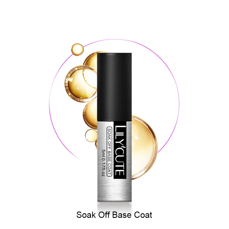 Base coat Lilycute 5 мл гели для ногтей Гель-лак Полу Постоянный красный серии гель Led UV лампа длительного действия био-Гели Soak Off Гель лак для ногтей Лаки, содержащий базовое, топовое покрытие - Цвет: Base coat