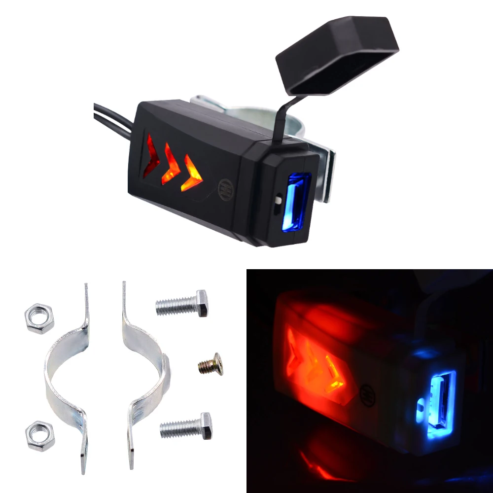 WUPP 5V 2.1A Waterproof USB Charger Socket Adapter Power DC 12-24 V Motorcycle Electronic accessory Car for Phone Port Socket