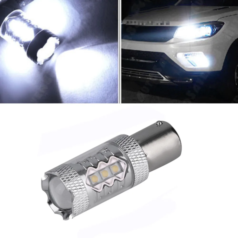 

80W 1156 Chip High Bright LED Reverse Lights BA15S Turn Signals Light High Power P21W LED Rear Tail Bulbs