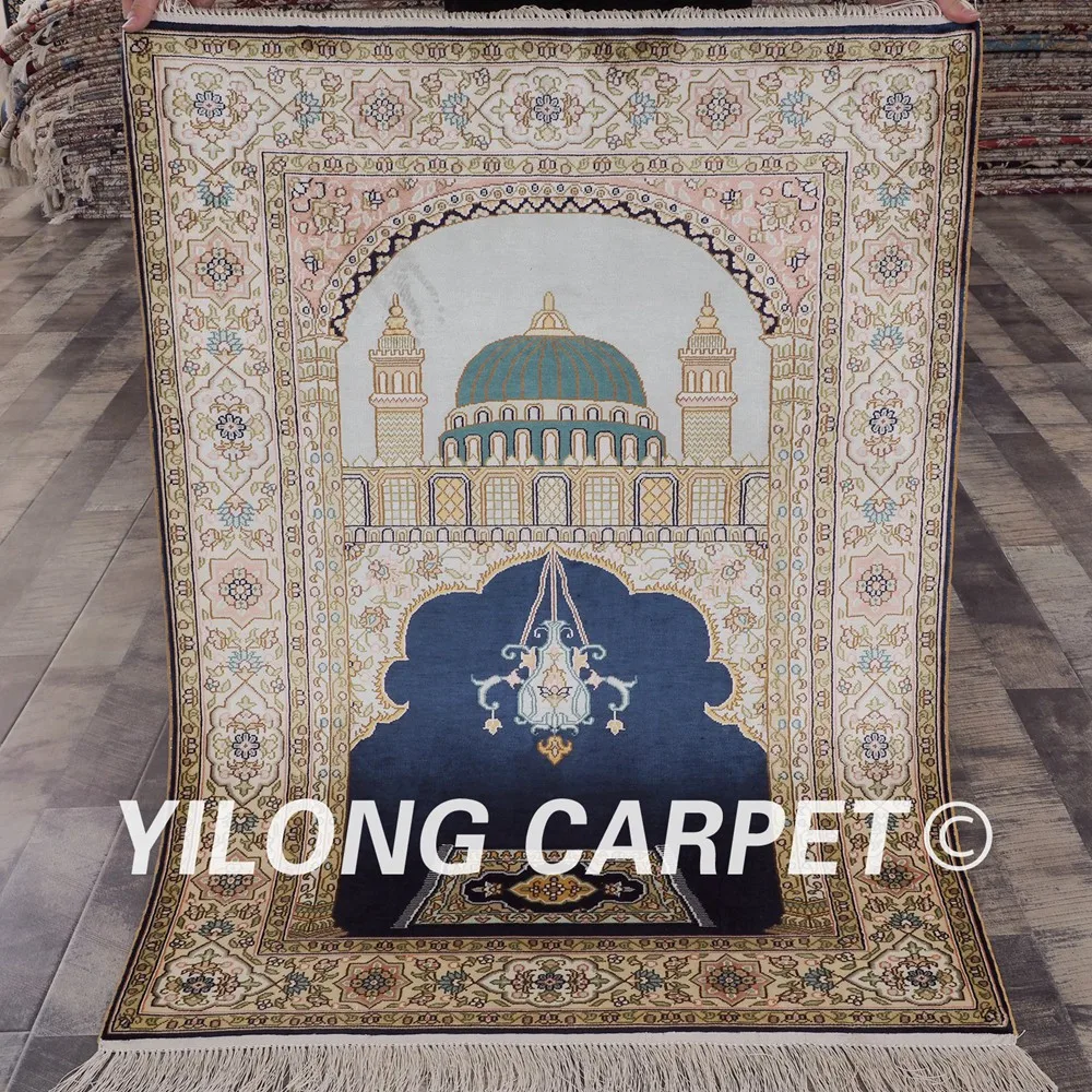 Yilong 2.8 'x4 "персидский шелковые ковры ТРАДИЦИОННАЯ ручной работы ВОСТОЧНАЯ молитва Ковры Гобелены (lh66b2.8x4)