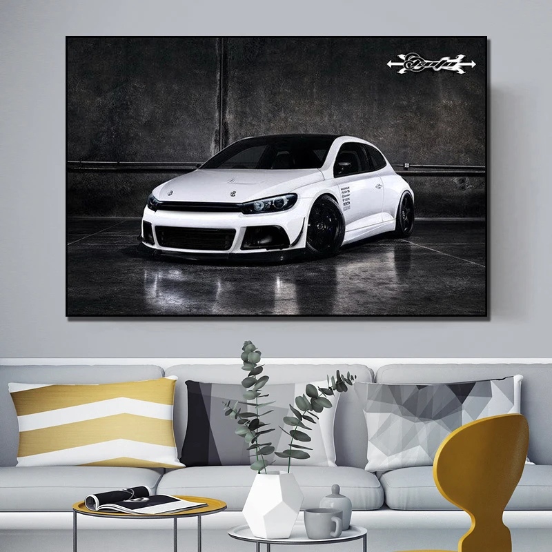 223 модифицированные автомобили-VW Scirocco R Роскошные гонщики 2" x 14" плакат