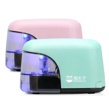

USB/Battery Operated Electric Pencil Sharpener With LED Light Shining During Sharpening Pencil Blue/Pink