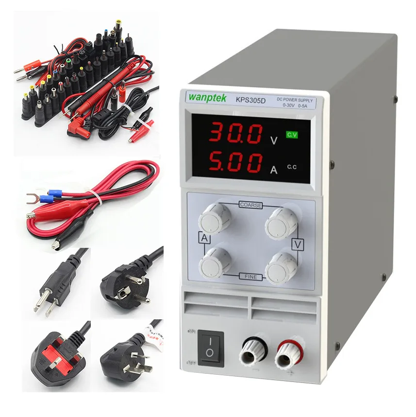 

KPS305D Adjustable precision double LED display switch DC Power Supply protection function 0-30V/0-5A 110V-230V