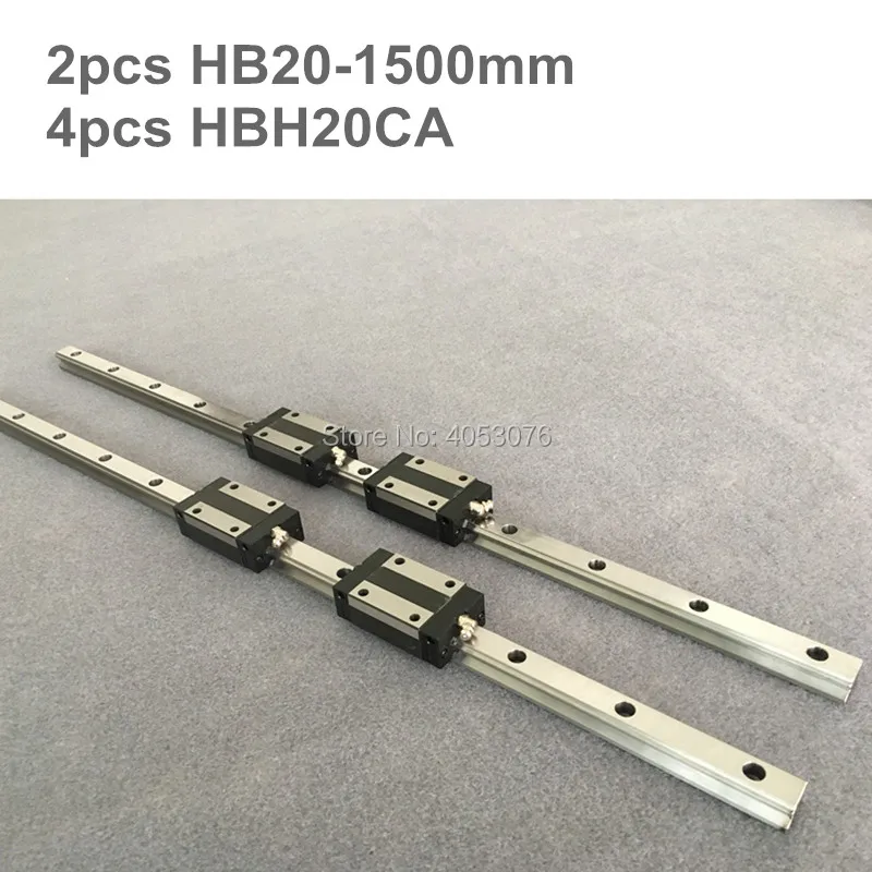 HGR 2 шт. линейная направляющая HB20 1500 мм линейная направляющая и 4 шт. HBH20CA линейные опорные блоки для деталей с ЧПУ