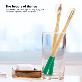 

4 Color Eco-friendly Adults Bamboo Brush Handle Wooden Natural Teeth Cleaning Toothbrush Soft Bristle Portable Travel Toothbrush