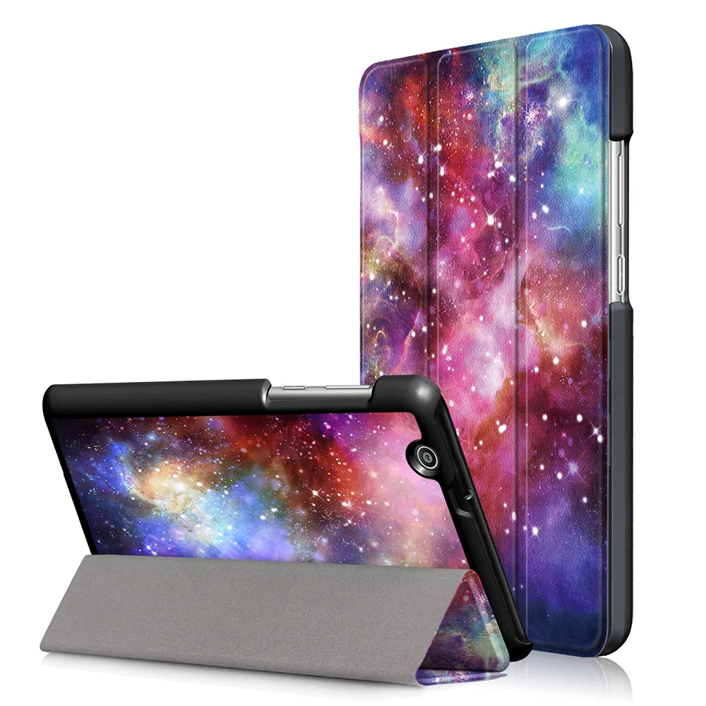 PC8005C_JONSNOW Protective Case for Huawei MediaPad T3 7 3G BG2-U01 Ultra Thin 3 fold Silk Texture Smart Sleep Stand Leather Cover