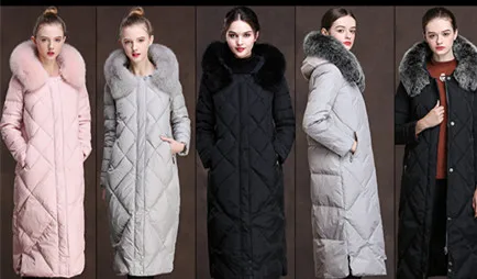 Women Winter Duck Down Jackets Hooded Big Fox Fur Collar Long Coats Dded Down Overknee Jacket Women Winter 2018 AS054 (10)