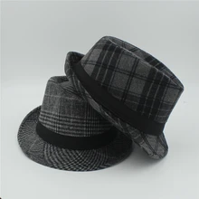 Новое поступление осень-зима Для Мужчин's Feminino теплая фетровая шляпа для джентльмена шерсть сетчатая лента сомбреро Джаз церкви Cap Top шапка 10