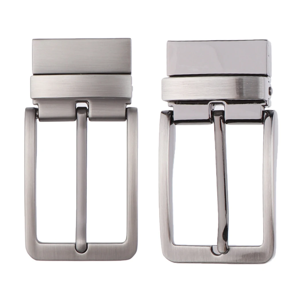 Men Metal Pin Buckle Reversible 360 Degree Rotation Cinturon Reversible Buckle Men Golden Silver Color High Quality Material
