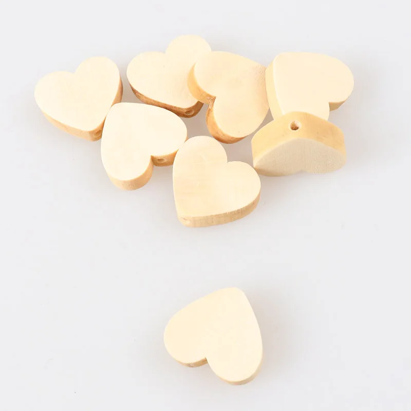 

Natural Wooden Heart Wooden Spacer Beads For Jewelry making DIY kids 19mm 50pcs