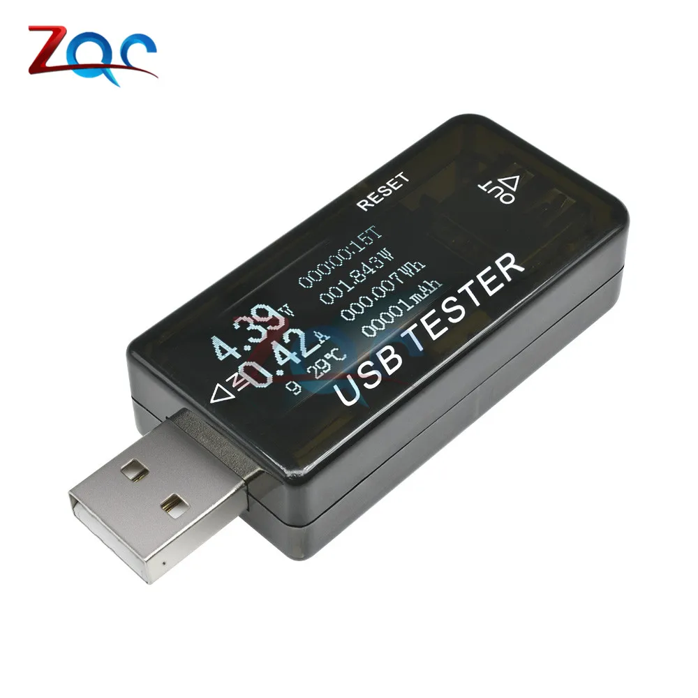 8 в 1 QC2.0 QC3.0 DC 4-30 в Электрический банк питания USB Емкость тестер напряжения измеритель тока монитор цифровой вольтметр Амперметр - Цвет: Black