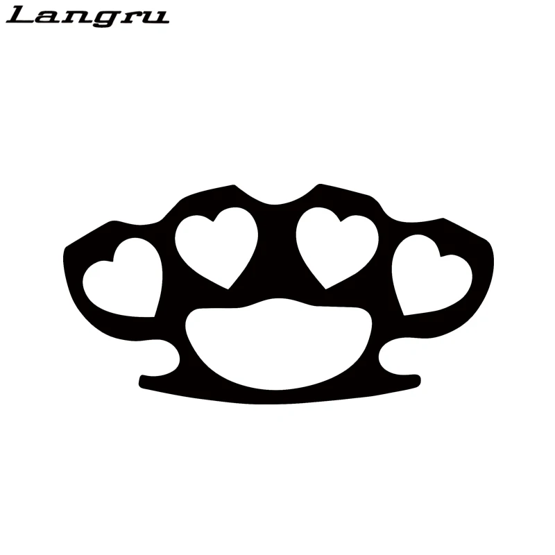 

Langru 2017 Hot Sale Car Styling Brass Knuckles Hearts Vinyl Decal Sticker Car Accessories Jdm