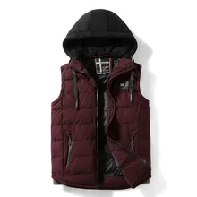 Новинка, брендовая мужская куртка, жилетка без рукавов, зимние модные повседневные пальто, мужские жилеты с хлопковой подкладкой, мужской утепленный жилет 3XL AF982