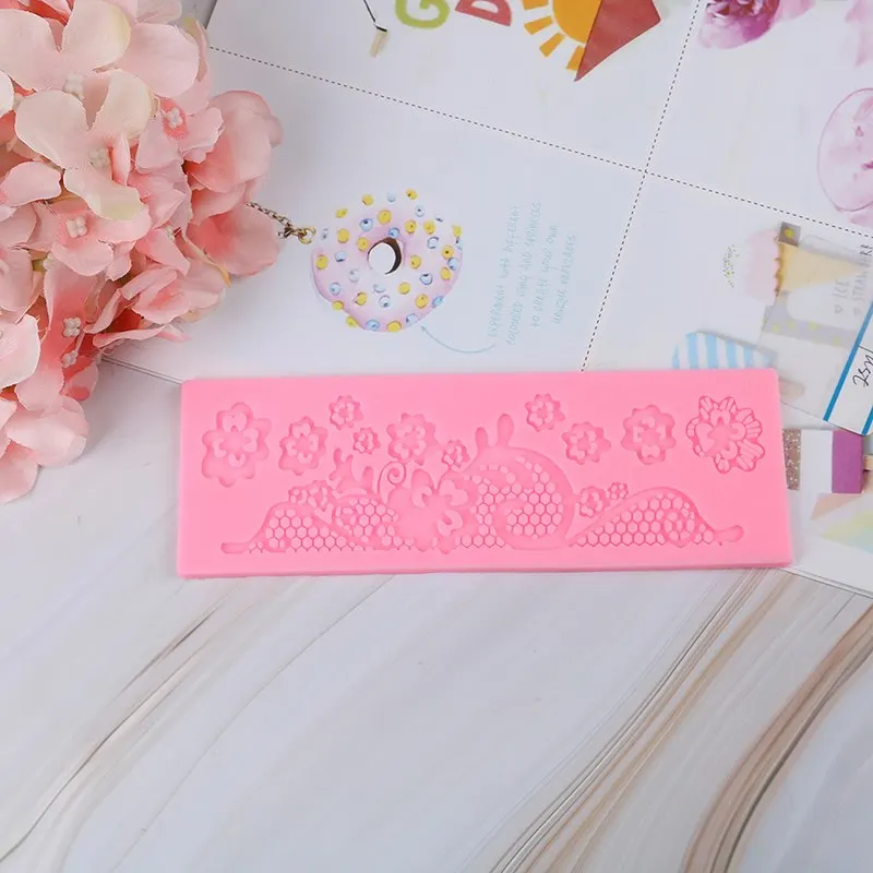 Silicone Lace Cake Mold Christmas DIY Beautiful Flowers Shape Cake Mold ,Ice ,Jelly Candy Fondant Bakware