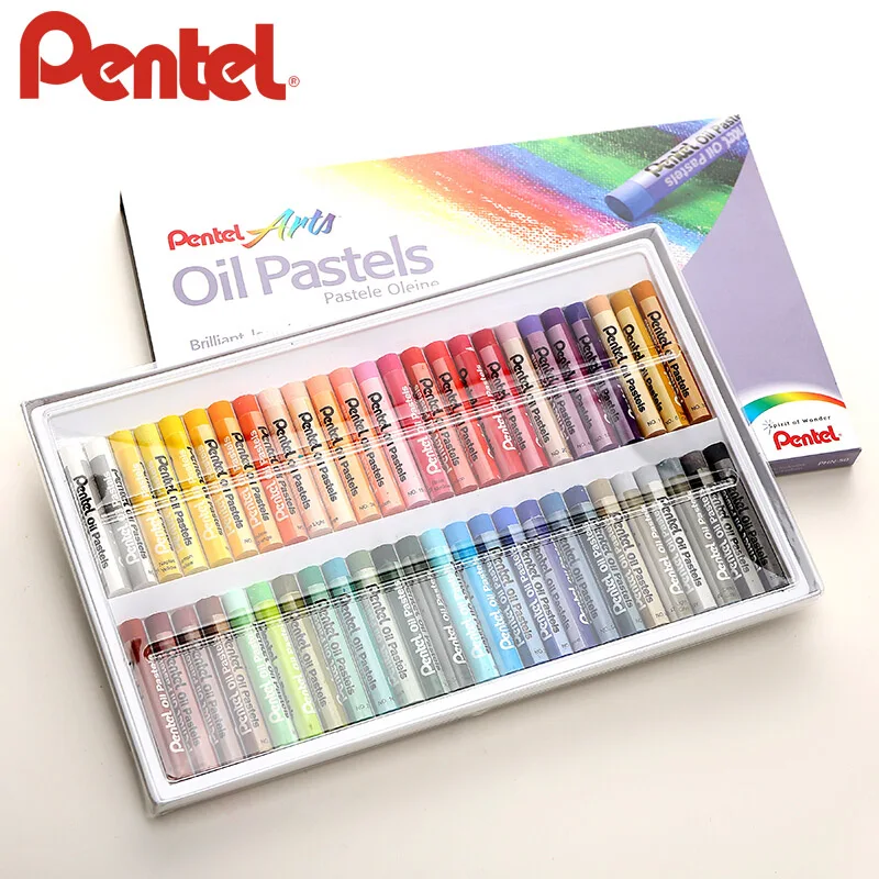 Pentel книги по искусству S масла пастели дети воск цветные мелки-карандаши для рисунок ing школьные канцелярские масляные краски Stick 12 16 36 50 цвет