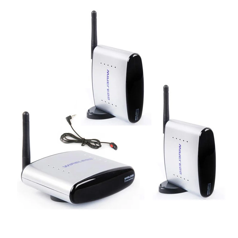 

HBUDS 2.4GHz 150m Wireless AV Sender TV Audio Video 1 Transmitter 2 Receiver With IR Remote PAT-225 Silver
