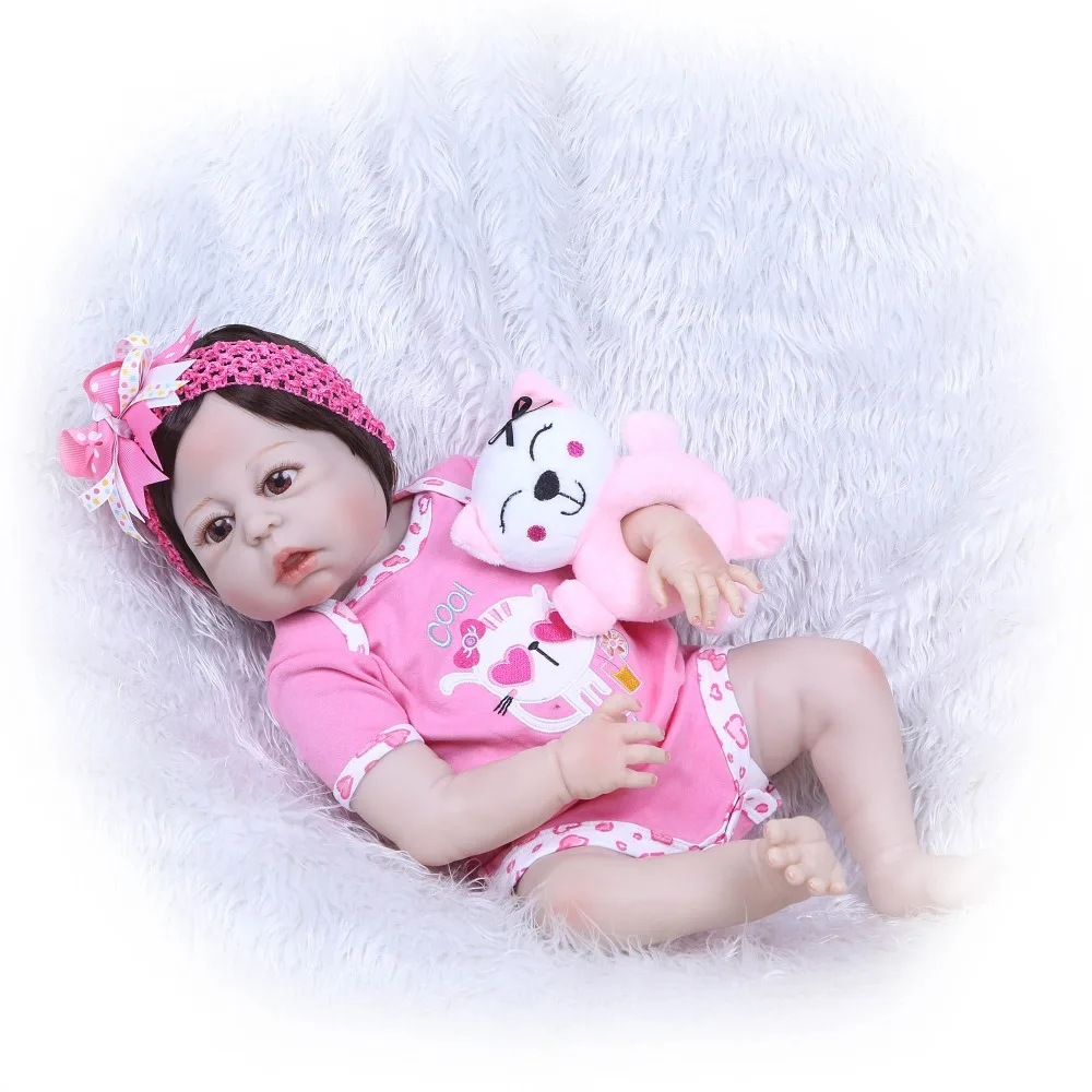 NPKCOLLECTION Full Body SIlicone Girl Reborn Babies Doll Bath Toy Lifelike Newborn Princess Baby Doll For Kid Bebe Reborn Menina