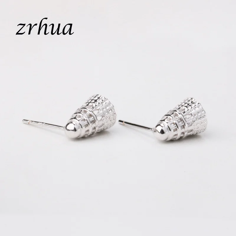 ball ZRHUA/, клевые серьги из стерлингового серебра 925 пробы для девочек, милые животные, цветок, сверкающие aretes, рождественские подарки для женщин, влюбленных - Окраска металла: ball