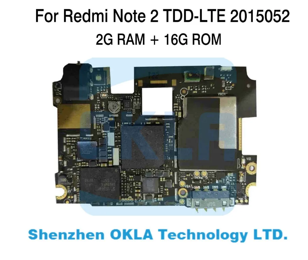 1 шт. для Xiaomi Redmi Note2 Note 2 2015052 2G ram 16GB rom TD-LTE б/у материнская плата замена материнской платы