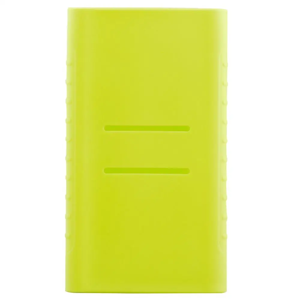 Зеленый Силиконовый чехол для Xiaomi power Bank 10000mAh PLM02ZM портативный внешний аккумулятор резиновый корпус - Цвет: Зеленый