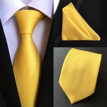 Фабрика роскошные для мужчин шелковый галстук платок-галстук чистый желтый в полоску карман квадратный галстук вечерние Ханки средства ухода за кож
