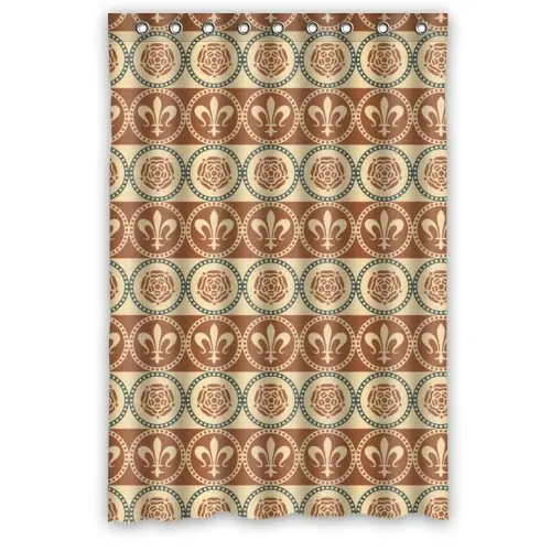 Popular Vintage Classic Pattern In Brown/Grey Stripes Shower Curtain Waterproof Polyester Fabric | Дом и сад