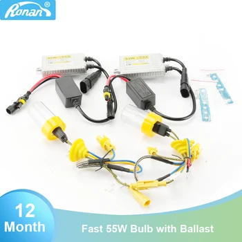 

Ronan 55w Fast bright Xenon HID Bulb KIT H1 H3 H4 H7 H11 9005 9006 881 D2S 12V Lamp 6000K H7 xenon ballast car styling