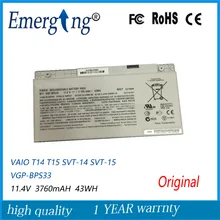 11,4 V 43WH ноутбук Батарея для SONY VGP-BPS33 VAIO SVT-14 SVT-15 T14 T15 BPS33 сенсорного экрана ультрабуки