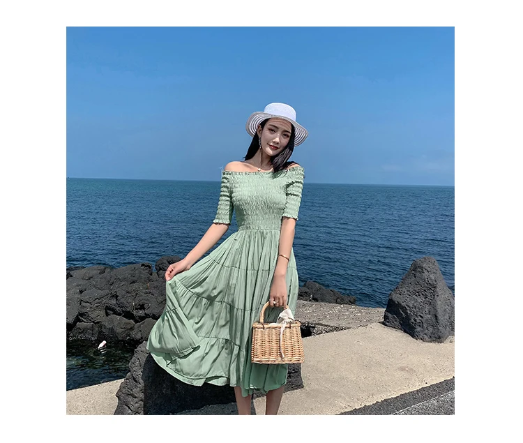 Boho Стиль длинное платье женский топ с открытыми плечами летние платья винтажное шифоновое розовое платье Vestidos De