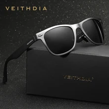 VEITHDIA Aluminum Magnesium Retro Polarized Sunglasses Unisex Square Mirror vintage Sun Glasses for Men Women Oculos de sol 2140