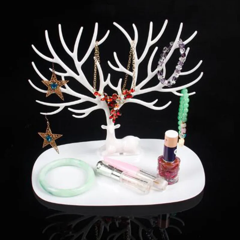  Women vogue Jewelry Necklace Bracelets Earrings Rings Deer Stand Display Organizer Holder Show Rack