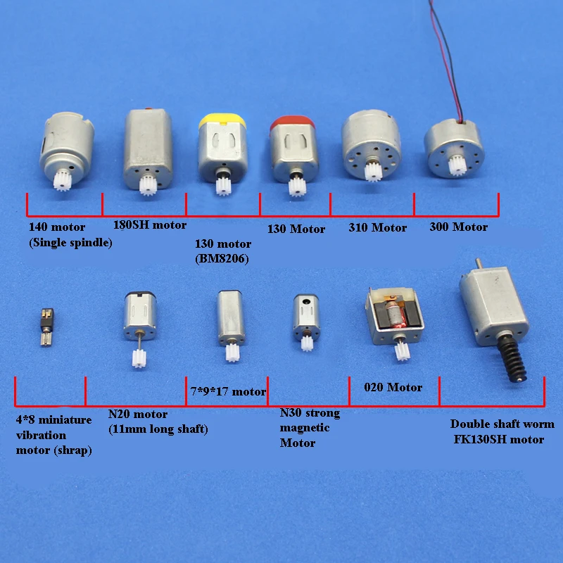 22 вида DIY DC мини моторы набор FK130SH/020/310/300/N20/180SH/614/3048 300/716/n30/550 мотор для