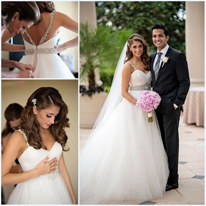 

Свадебные платья в стиле бохо, модель 2022 года, трапециевидная юбка с бретельками-спагетти, женское платье с бисером