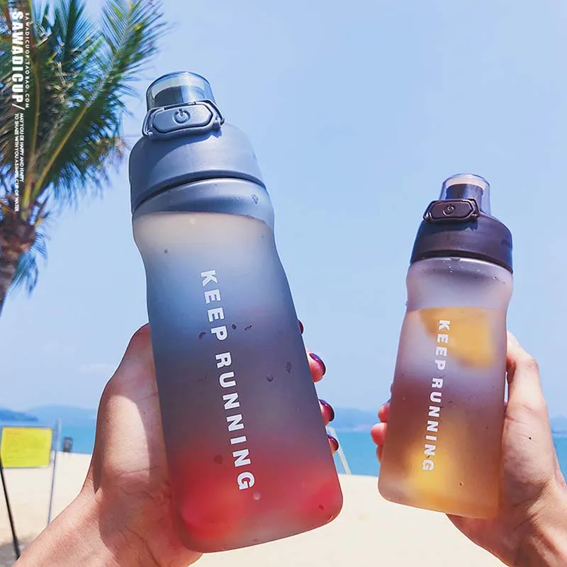 Cartoon Running Water Bottle 500ml Portable Sports Camping Cycling Bottle Juice Plastic Bottle