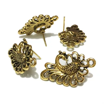 

STENYA Diy Earrings studs Findings Jewelry blank base setting Earring Posts Class Elegant Loops For Dangle Retro Accessories