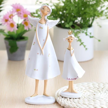 

Poly standing fairy angel family mum baby living room decorative gifts wedding newborn present