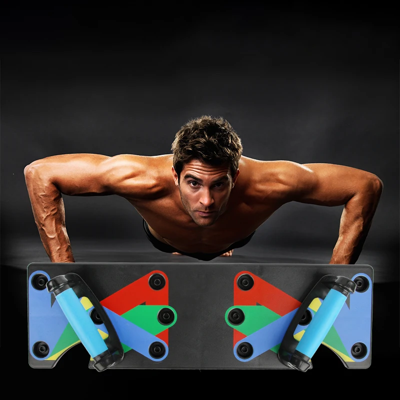 

Push Up Rack Board 9 System Men Women Comprehensive Fitness Exercise Workout Push-up Stands Body Building Training Gym