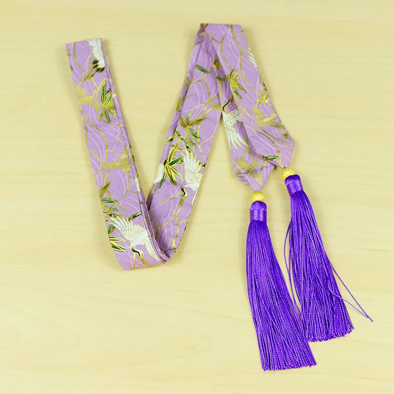 The purple Хан элементы волос Веревка ласточкин хвост hanfu заслуживает действовать роль цвет ленты шин Ancientry Винтаж cos повязка для волос с кисточками - Цвет: The purple