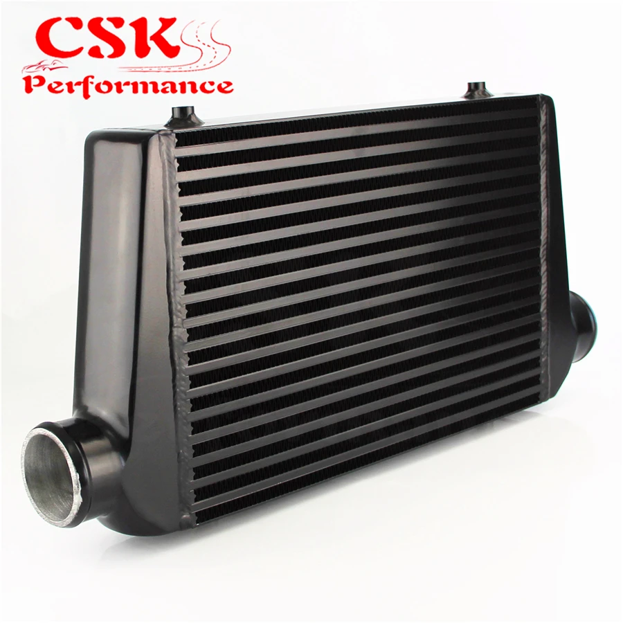 

Universal Turbo Aluminum Intercooler 450x300x76mm Front Mount 3" In/ Outlet 76MM Black / Silver