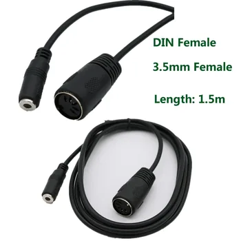 

10pc Premium 50cm/1.5m/1m Din MIDI 5 Pin Female Jack to 3.5mm 1/8" Stereo Female Socket Extend Audio Adapter Cable Nickel Plated